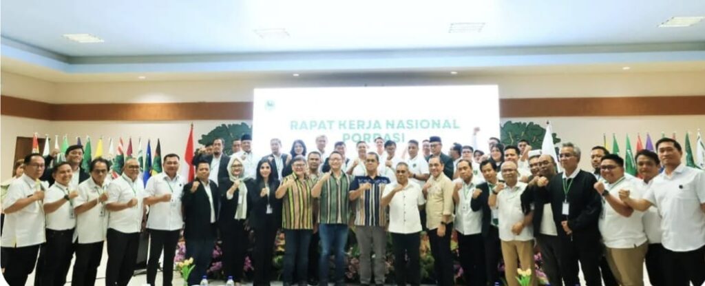 Suasana Rapat Kerja Nasional (Rakernas) PORDASI 2026 di Laprima Hotel Labuan Bajo yang dihadiri perwakilan 23 Pengprov serta pejabat daerah dan nasional untuk membahas program strategis