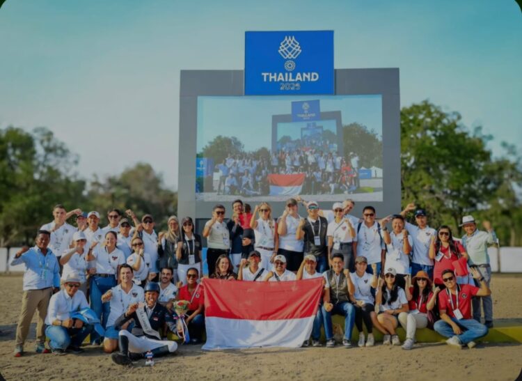 Brayen Brata-Coolen dan Arserl Rizki Brayudha meraih medali emas dan perunggu cabang berkuda di SEA Games 2025.